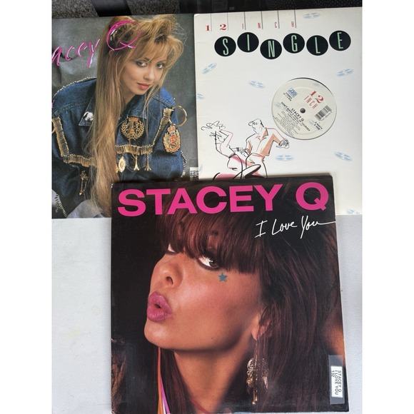 Lot of 3 vinyl Records Stacey Q I Love You & Insecurity& Don't Make‎ A Fool Of - Picture 1 of 10